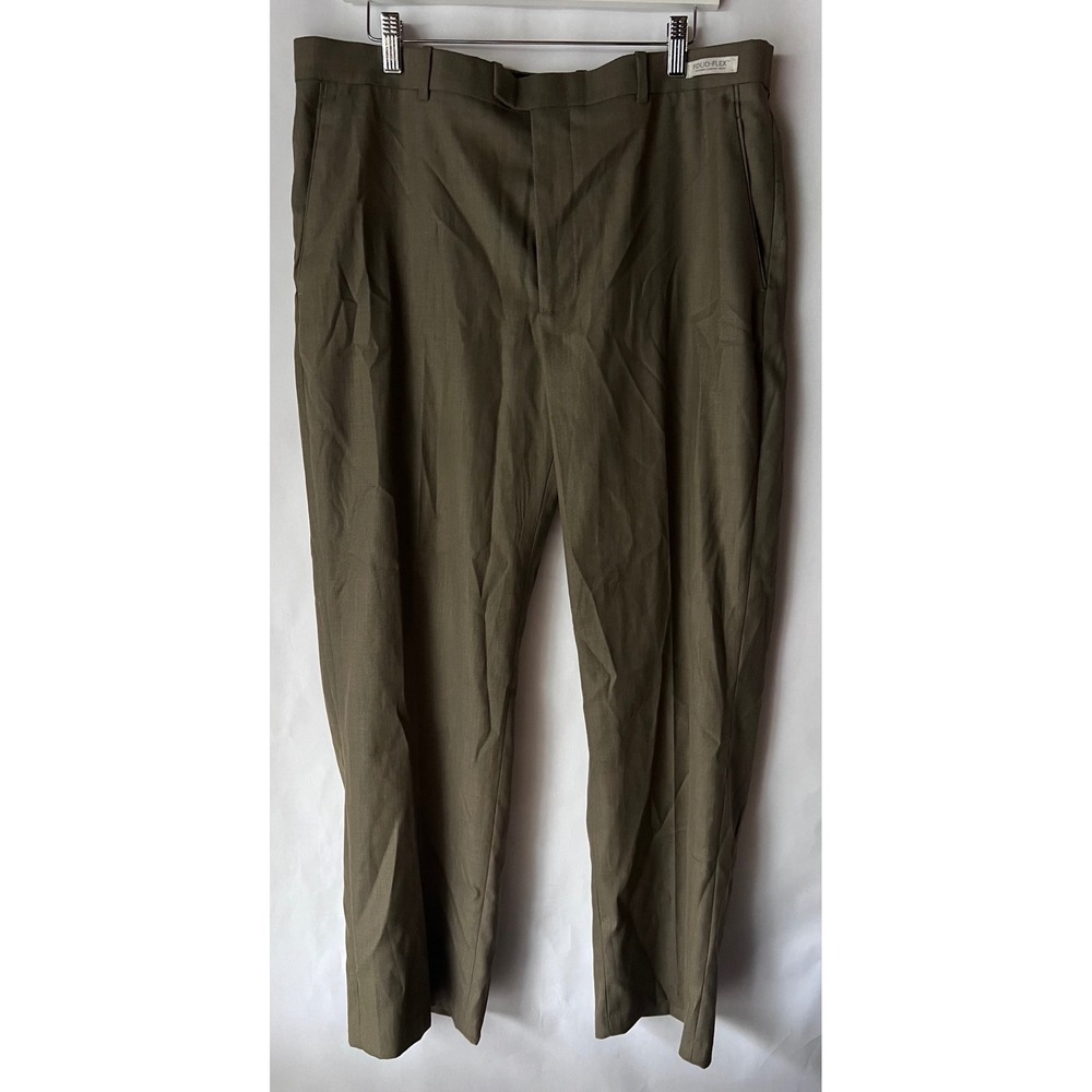 Perry Ellis Portfolio Rock Taupe Men's Dress Pants Classic Fit Travel Luxe 36x30